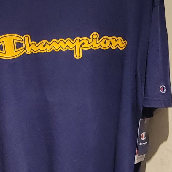 Men's Champion Blue and Gold Tee shirt - Picture 5 of 6